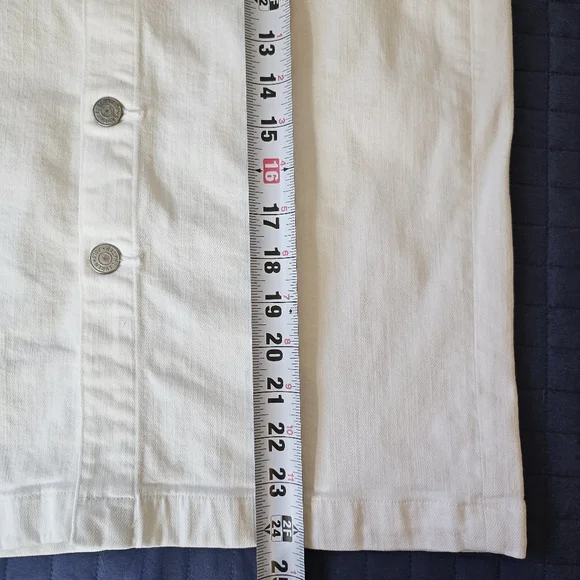 ​Polo Ralph Lauren White Denim Button Midi Skirt | Old Money Coastal Preppy 6 - Picture 6 of 8
